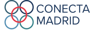 Logo esferas y texto de Conecta Madrid